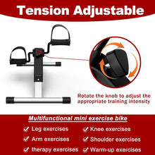 Load image into Gallery viewer, 4-in-1 Mini Exercise Bike, Conveniently Foldable, with LCD Display for Arms and Legs Workout, Adjustable Boost for Home Gym Fitness
