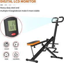 Load image into Gallery viewer, Rower-Ride Exercise Trainer with Adjustable Resistance Bands and LCD Display, Foldable, Weight Capacity 265 LBS, Deep Squat Workout Exercise Equipment
