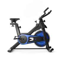 Load image into Gallery viewer, Adjustable Resistance Stationary Bike for Home, Indoor Cycling Bike with Smartphone Holder, LCD Display and Heart Rhythm Monitor
