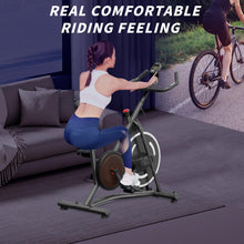 Load image into Gallery viewer, Indoor Cycling Bike for Home Cardio Gym Workouts. Fitness Stationary Bike Machine with 245 lbs Weight Capacity, Digital Display with Pulse, Upgraded Seat
