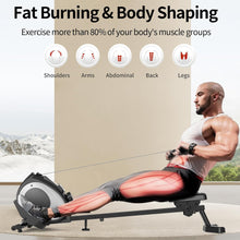 Load image into Gallery viewer, Rowing Machines for Home | Adjustable 8-Speed Booster | Burn Fat &amp; Sculpt Muscles | Supports Up to 265 LBS | Tablet-Ready Design
